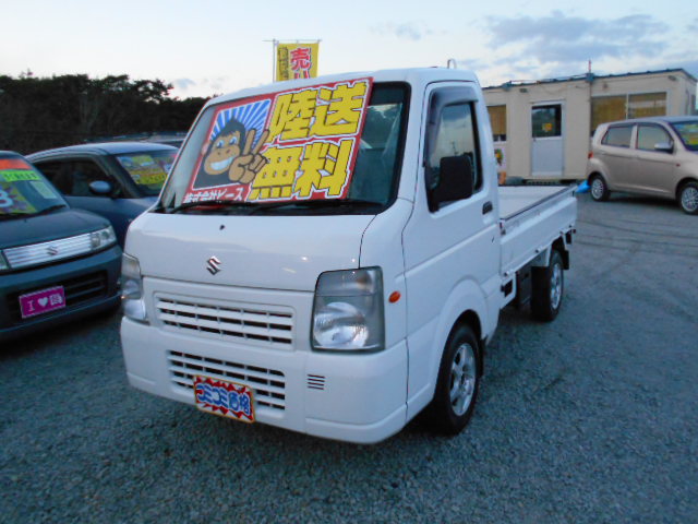 低価格車 キャリィ・トラック ５ＭＴ エアコン付 ４ＷＤ ２４年式 車検３３年１月 陸送無料 福島県相馬市発‼のサムネイル