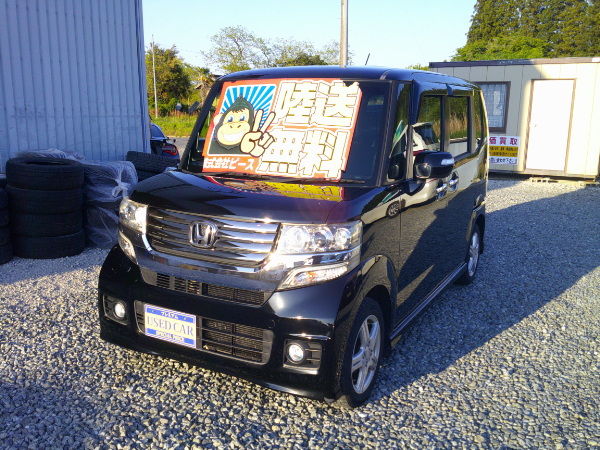 N-BOXカスタム GAパッケージ 新品タイヤ＆新品バッテリー付 保証３年 車検２年 修復履歴無し ナビ バックカメラ タイミングチェーン 福島県内＆宮城県内陸送無料のサムネイル