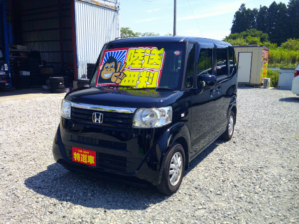 N-BOX GLパッケージ 新品タイヤ＆新品バッテリー付 外部保証３年 車検２年 修復履歴無し ナビ  ＥＴＣ スマートキー 両側パワースライドドア タイミングチェーン 福島県内＆宮城県内陸送無料のサムネイル