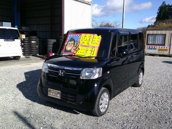 N-BOX G 新品タイヤ＆新品バッテリー付 外部保証３年 車検２年 修復履歴無し ナビ スマートキー タイミングチェーン 福島県内＆宮城県内陸送無料のサムネイル