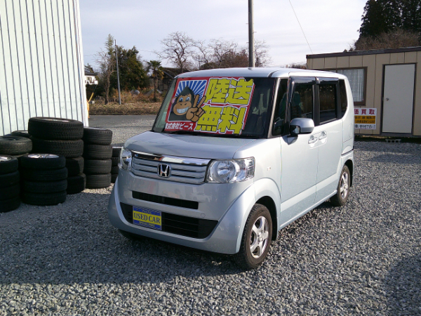 N-BOX GLパッケージ 新品タイヤ＆新品バッテリー付 外部保証３年 車検２年 修復履歴有 ナビ バックカメラ ETC 左側パワースライドドア タイミングチェーン 福島県内＆宮城県内陸送無料のサムネイル